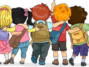 Cartoon-Kids-with-School-Bags