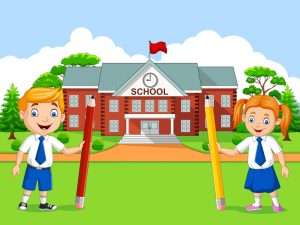 cartoon-school-kids-in-school-yard-vector-26899763